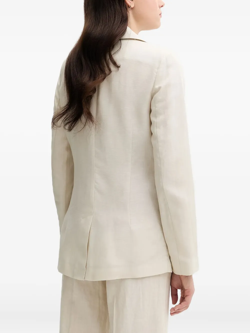 Benetton Single-breasted Blazer In Neutral