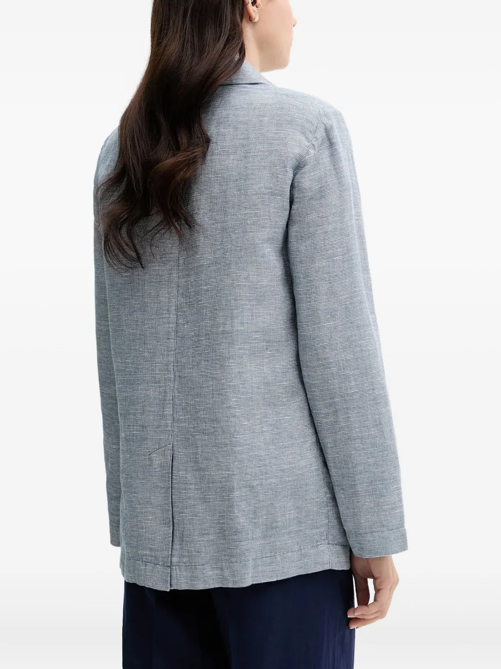 Benetton Double-breasted Blazer In Blue