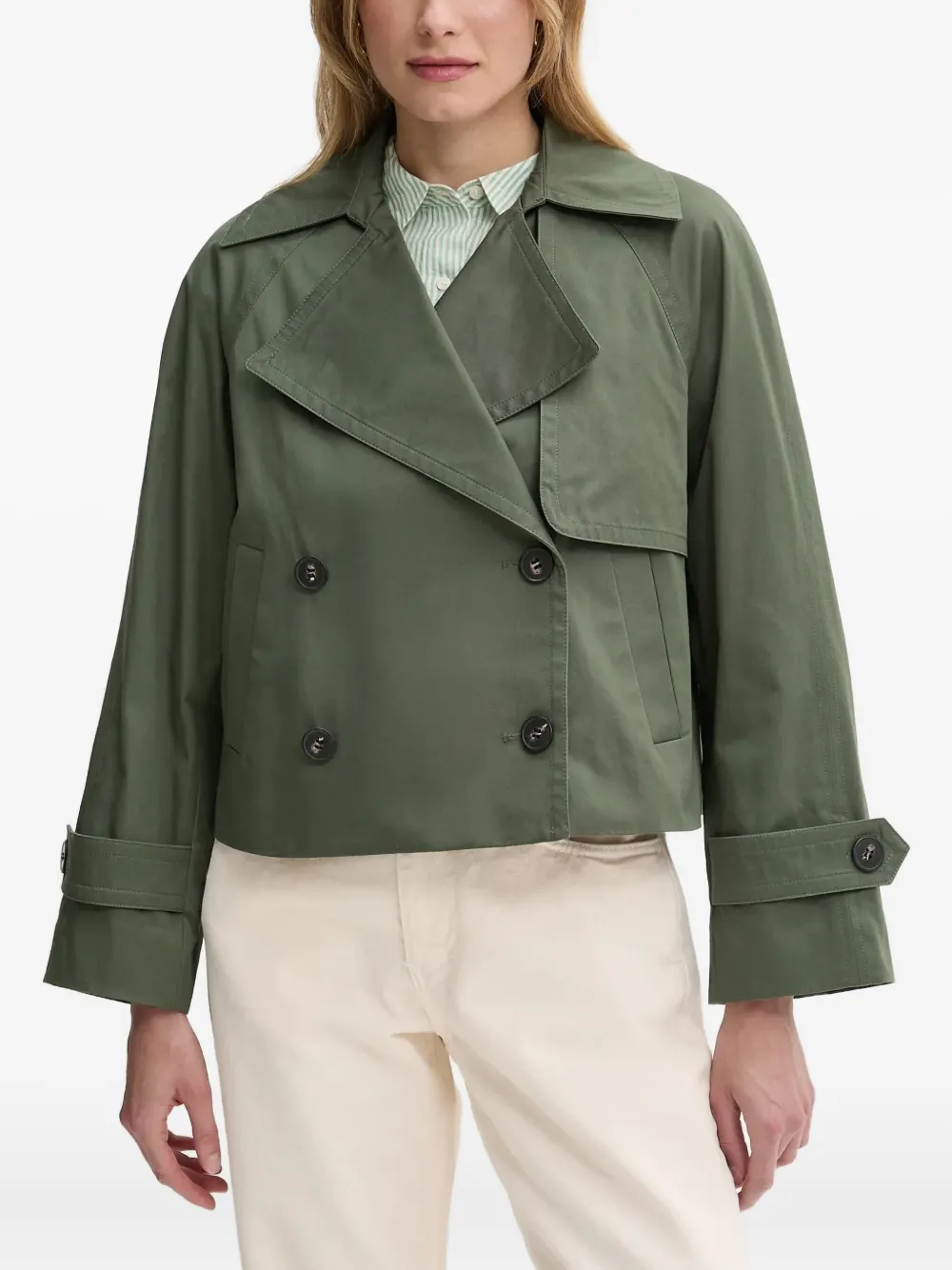 Benetton chaqueta corta con doble botonadura | verde | Image 1