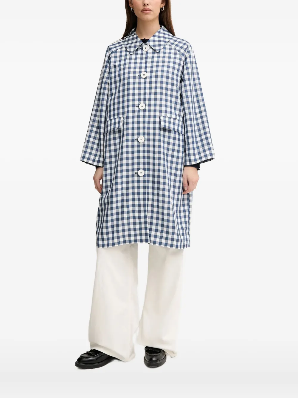 Benetton abrigo a cuadros gingham | azul | Image 1
