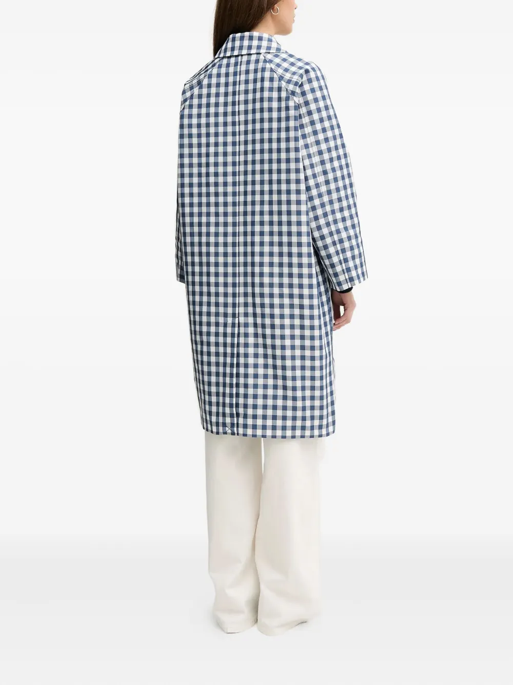 Benetton abrigo a cuadros gingham | Abrigos con botones | Image 2