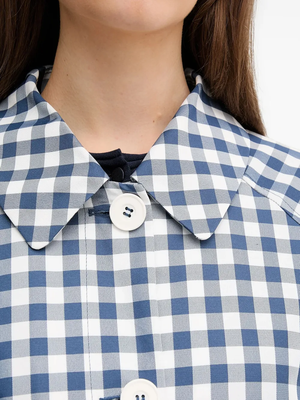 Benetton Jas met gingham-ruit Blauw