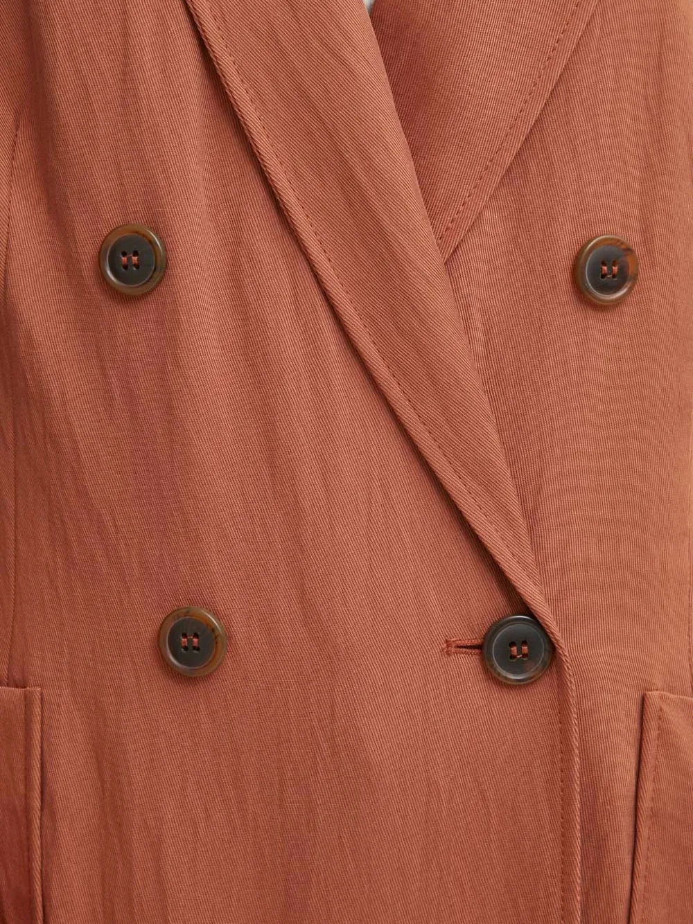 Benetton Blazer met dubbele rij knopen Bruin