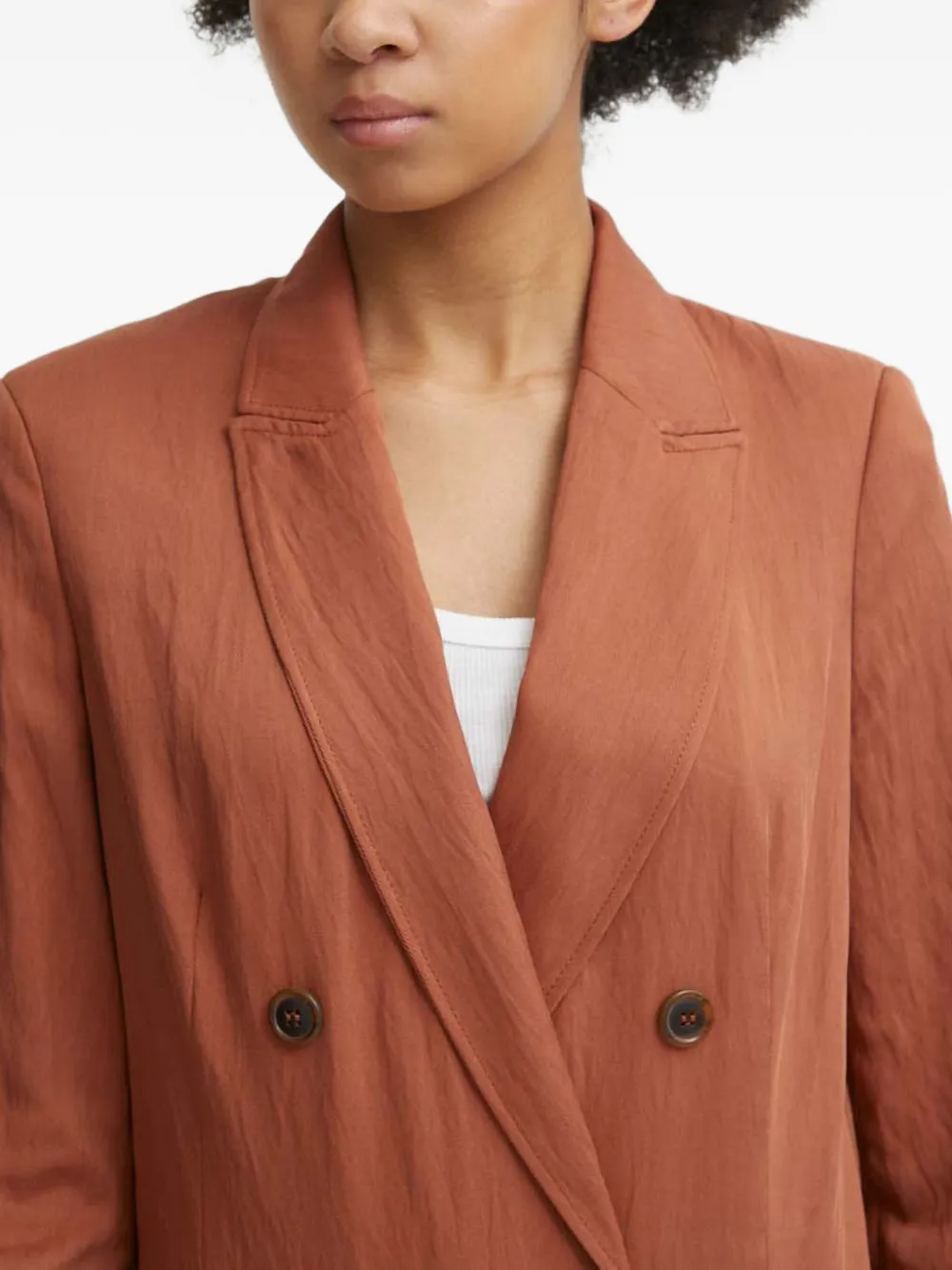 Benetton Blazer met dubbele rij knopen Bruin