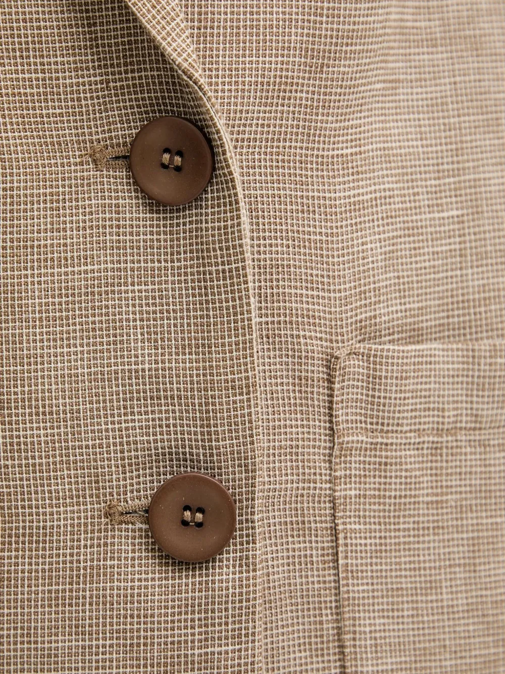 Benetton Double-breasted Blazer In Gray