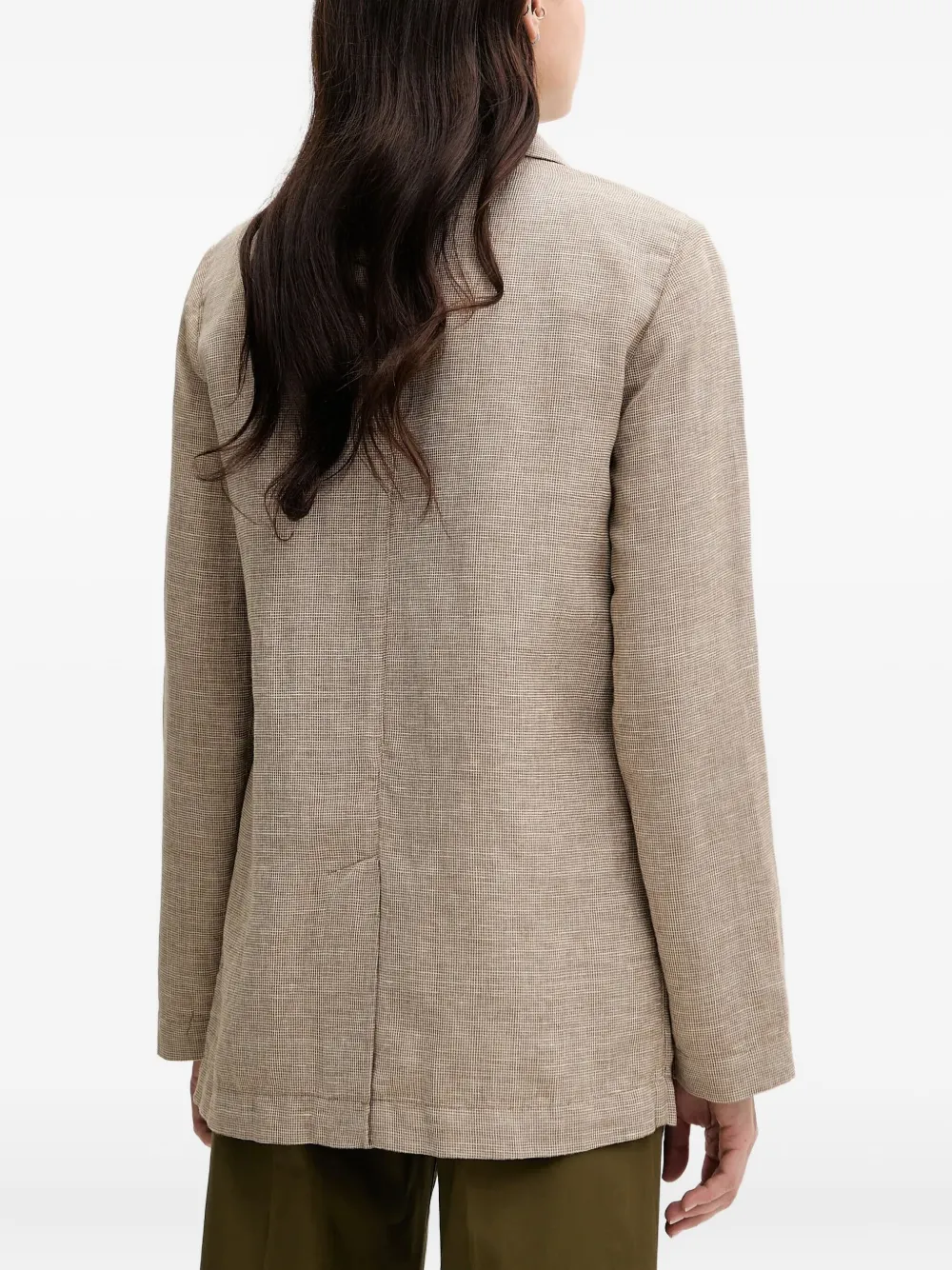 Benetton Double-breasted Blazer In Gray