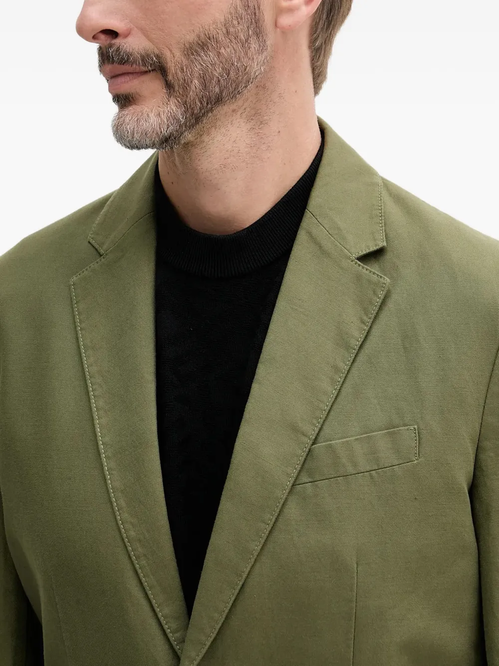 Benetton Single-breasted Blazer In Green