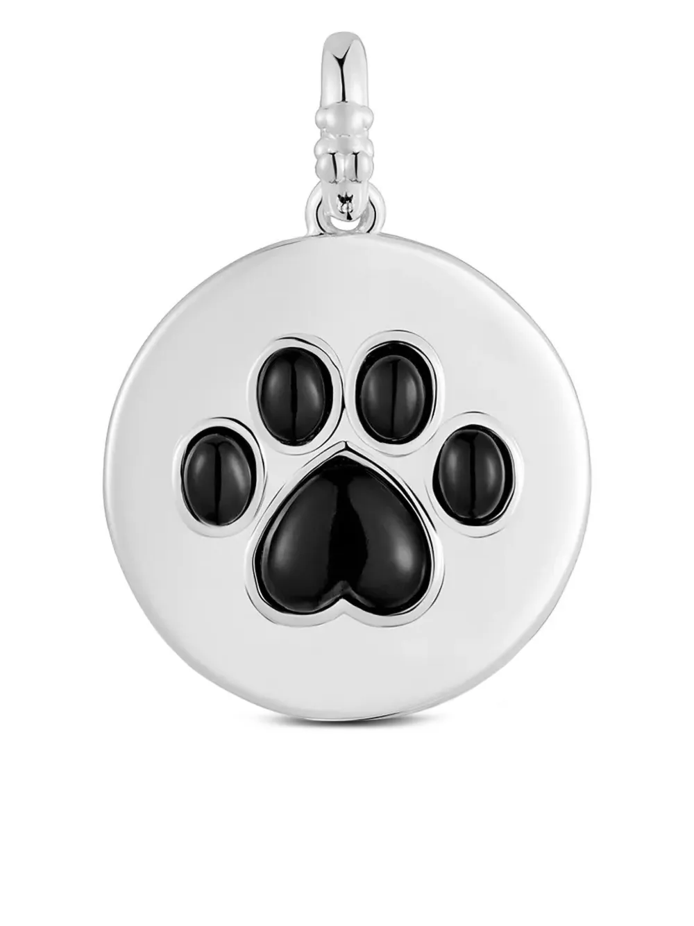 TOUS sterling silver onyx pendant necklace - シルバートーン TOUS sterling silver onyx pendant necklace - シルバートーン