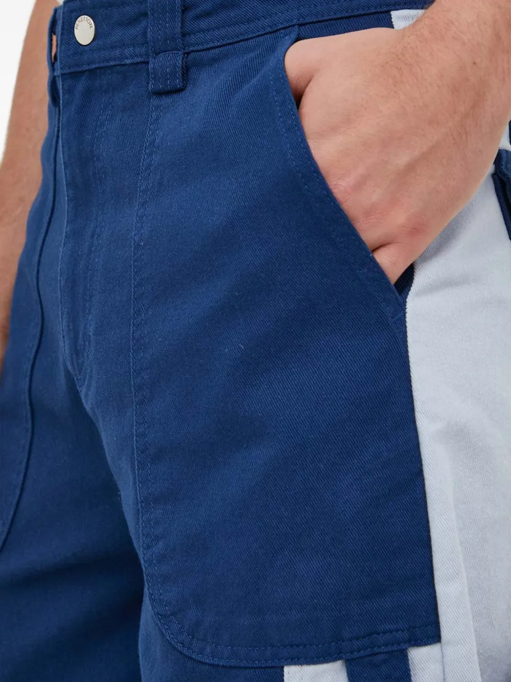 Benetton Panelled Denim Jeans In Blue