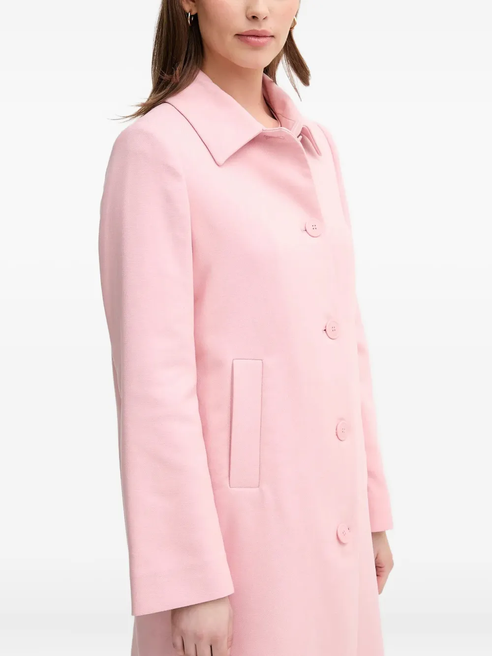 Benetton Single-breasted Coat In Pink