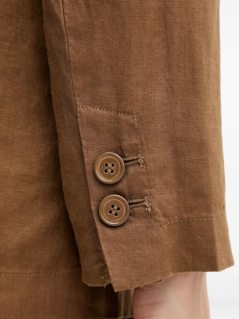 Benetton Notched Lapels Blazer In Brown