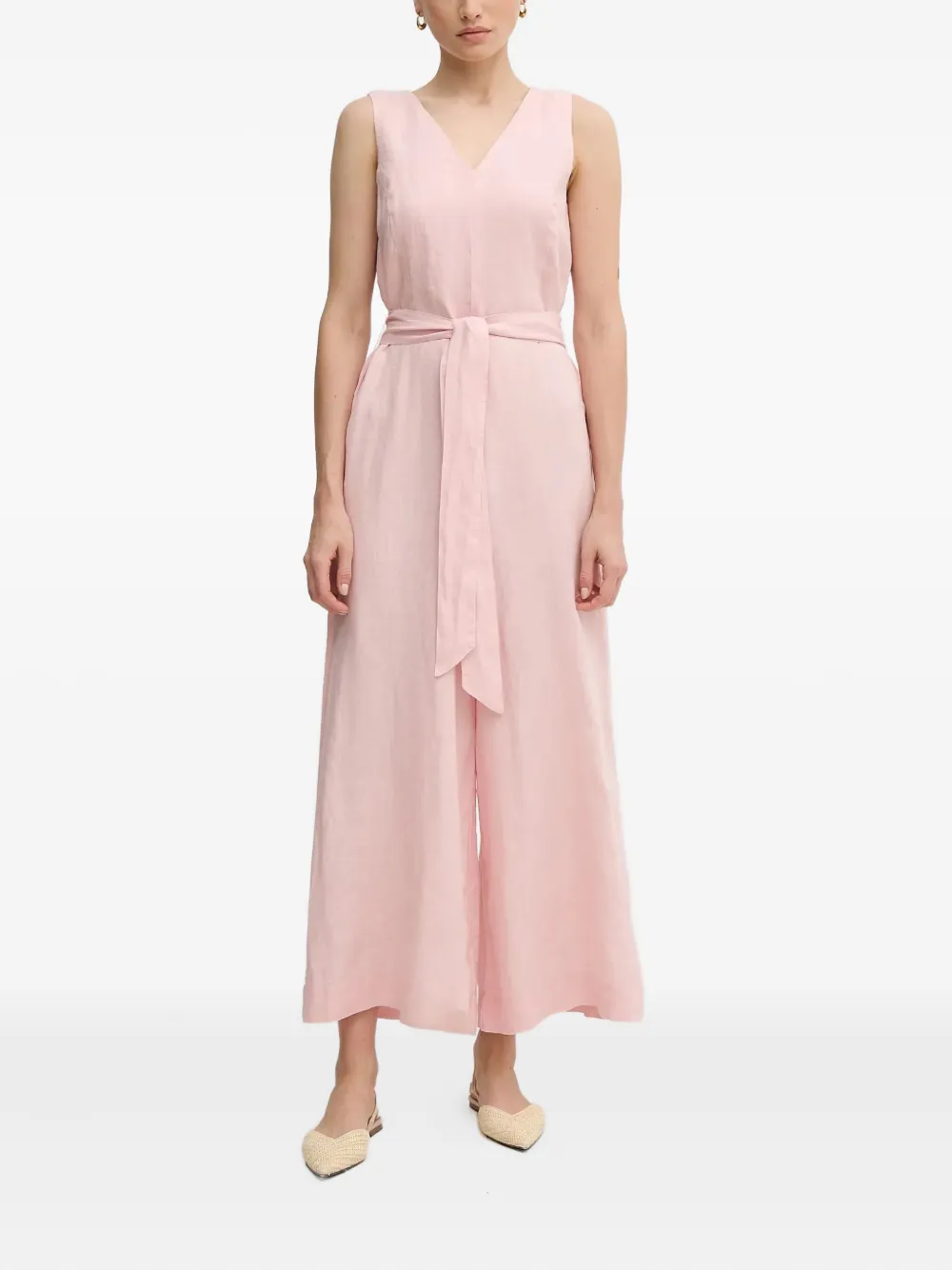 Benetton mono con cintura lazada | rosado | Image 1