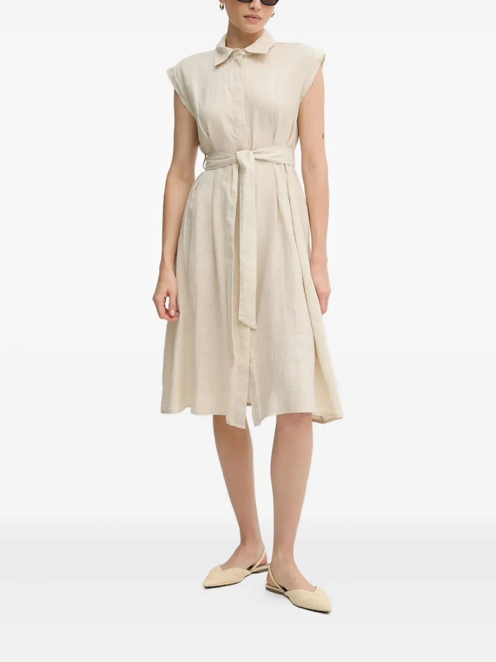 Benetton vestido midi con cinturón | Vestidos de día | Image 2