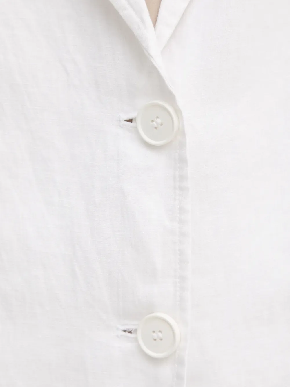 Benetton Linen Blazer In White