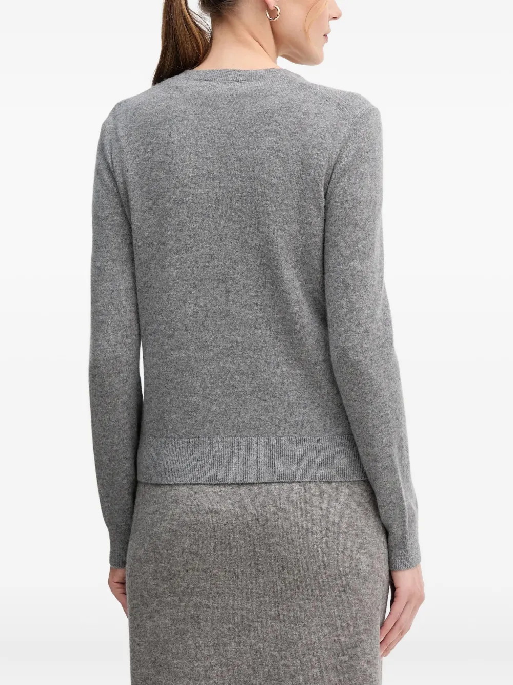 Benetton Button-up Cardigan In Gray