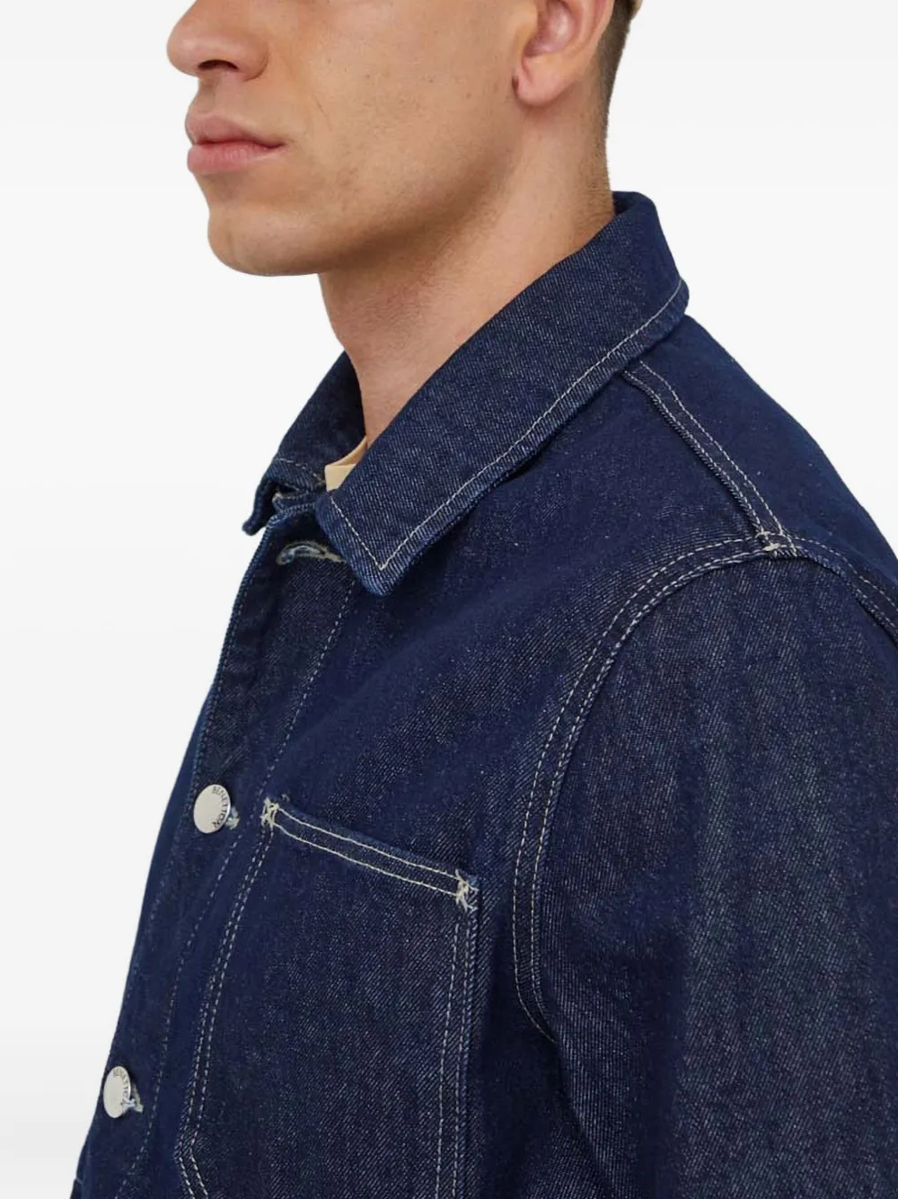 Benetton Denim Jacket In Blue