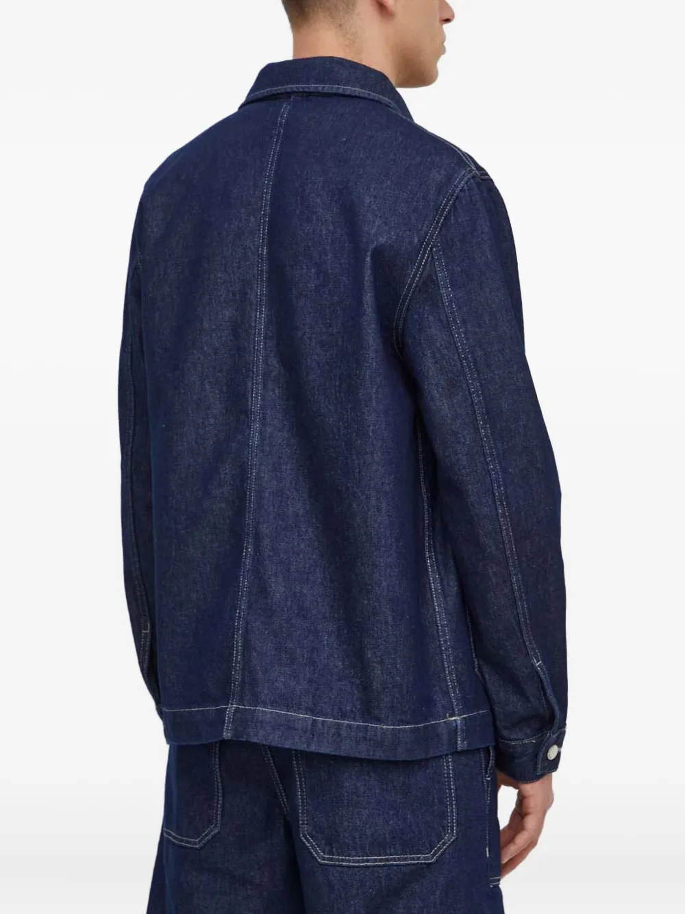 Benetton Denim Jacket In Blue