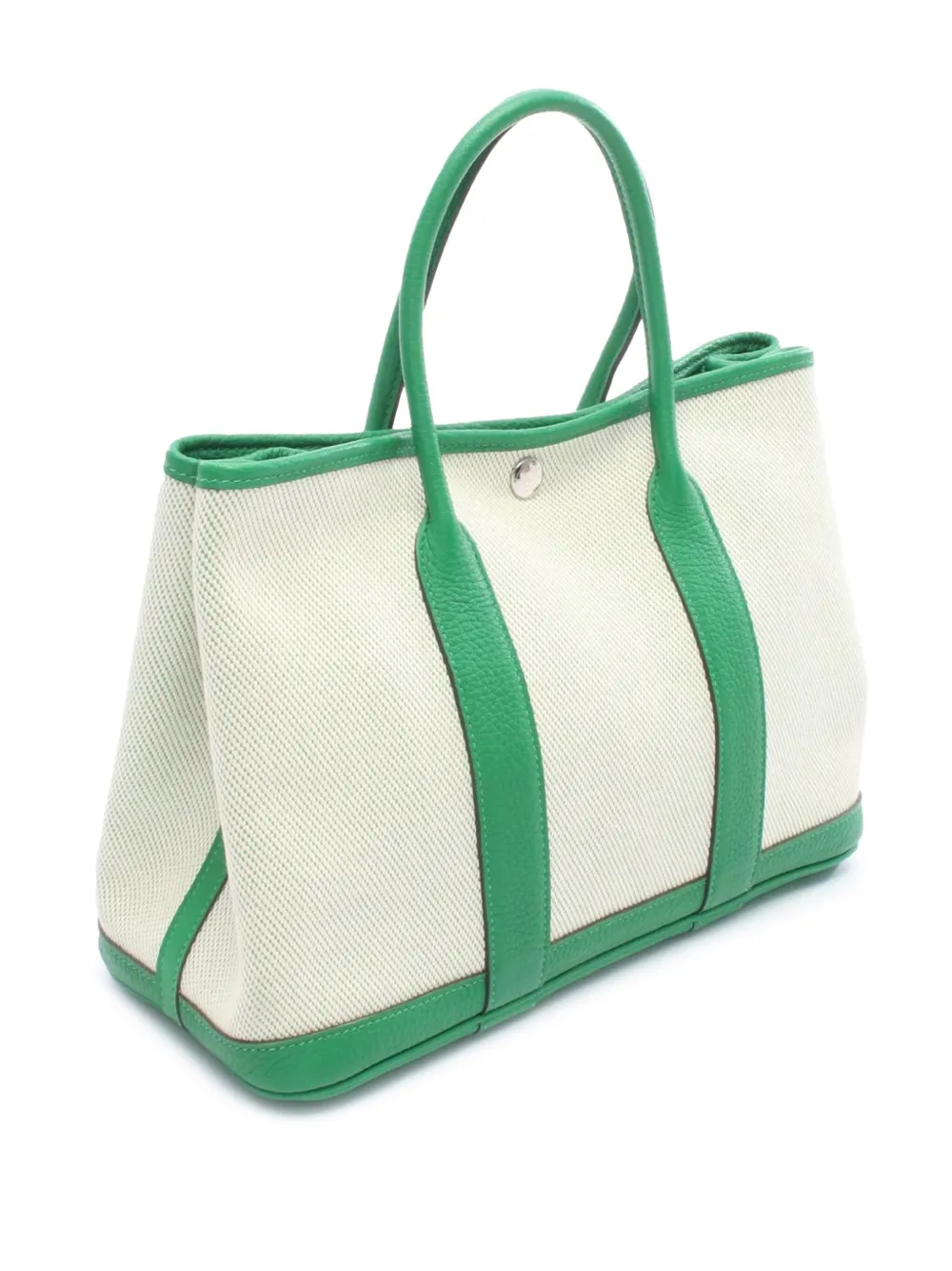 Pre-owned Hermes 2024 Toile And Negonda Garden Party Tpm Tote Bag In Brown