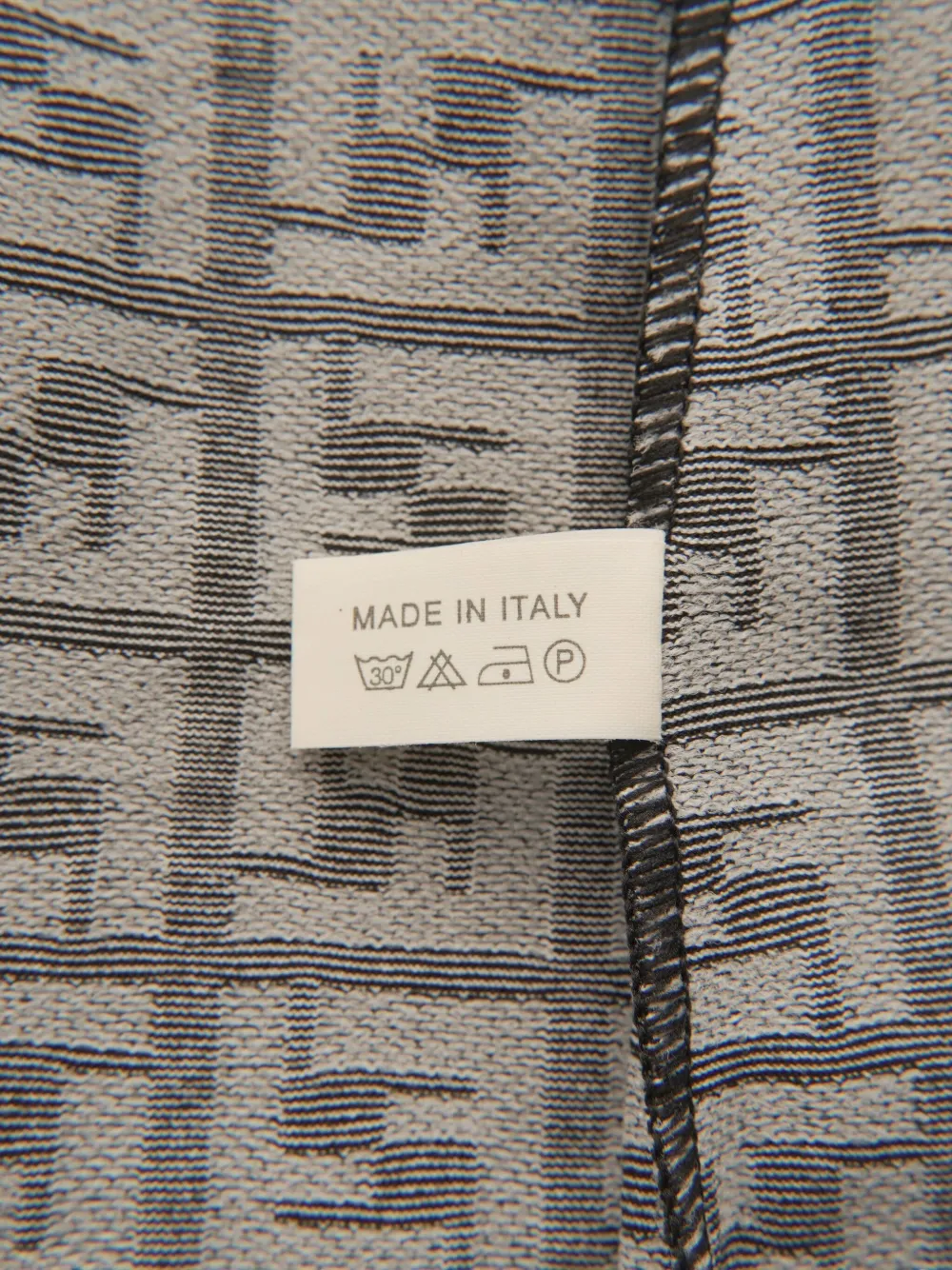 Pre-owned Fendi 1980-1990 Zucchino Sleeveless Dress In Gray