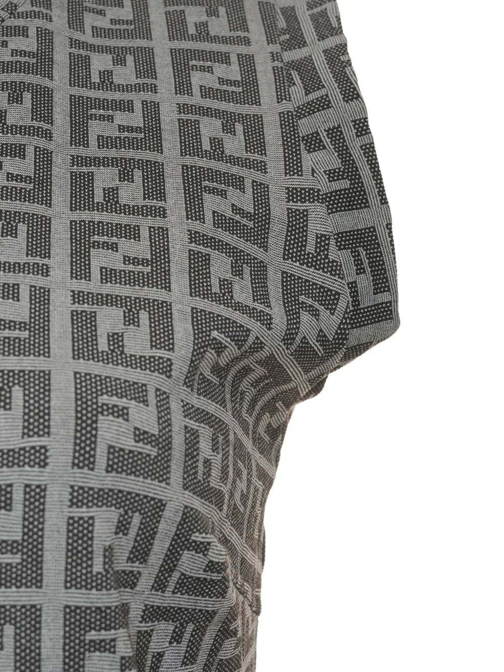 Pre-owned Fendi 1980-1990 Zucchino Sleeveless Dress In Gray