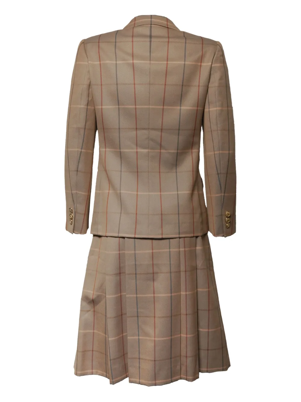 Burberry Pre-Owned 1970-1990 checked pleated skirt suit | Image 2