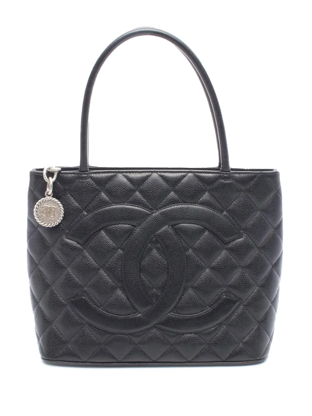 CHANEL Pre-Owned 2000-2002 Caviar Medallion tote bag - Nero