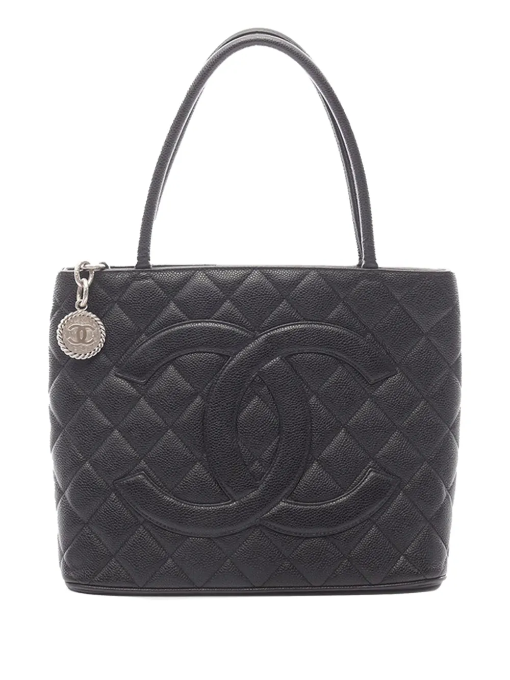 CHANEL Pre-Owned 2000-2002 Caviar Medallion tote bag - Nero