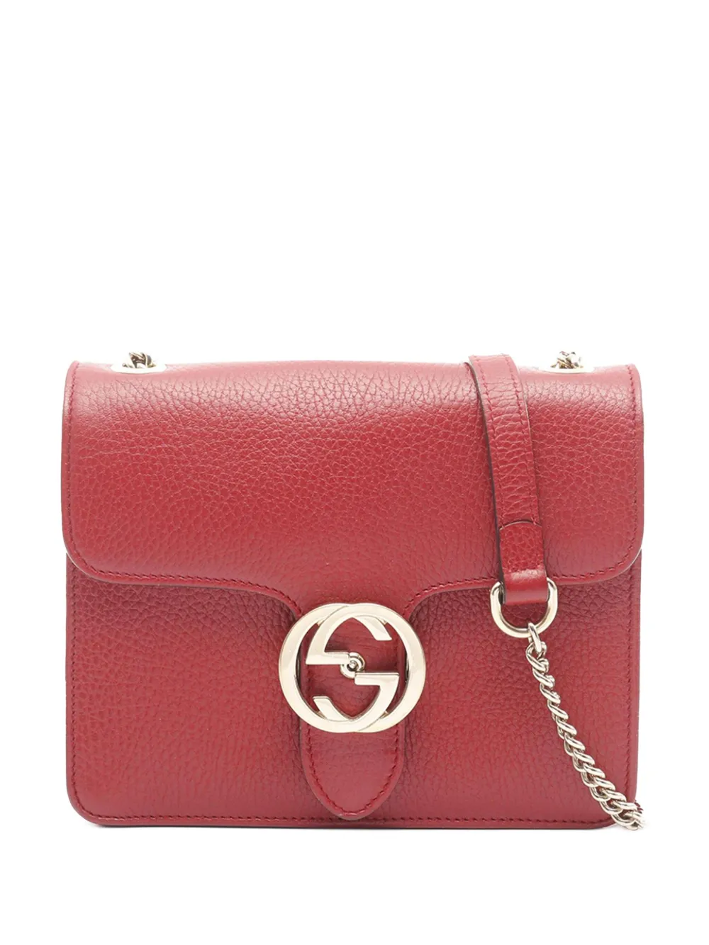 Gucci Pre-Owned 2016-2025 Small Dollar Calfskin Interlocking G crossbody bag - Rosso