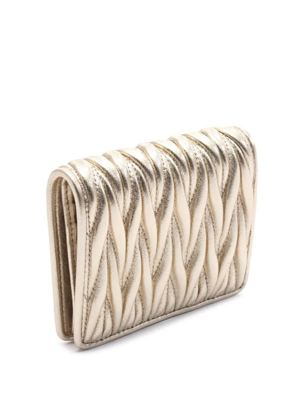 Miu Miu Pre-Owned стеганый кошелек с эффектом металлик (2010-2025 годы) | Image 2