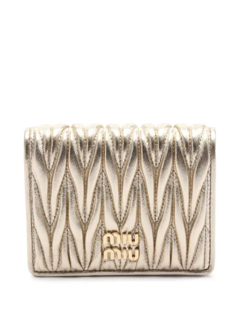 Miu Miu Pre-Owned 2010-2025 Metallic Matelasse Wallet small wallets