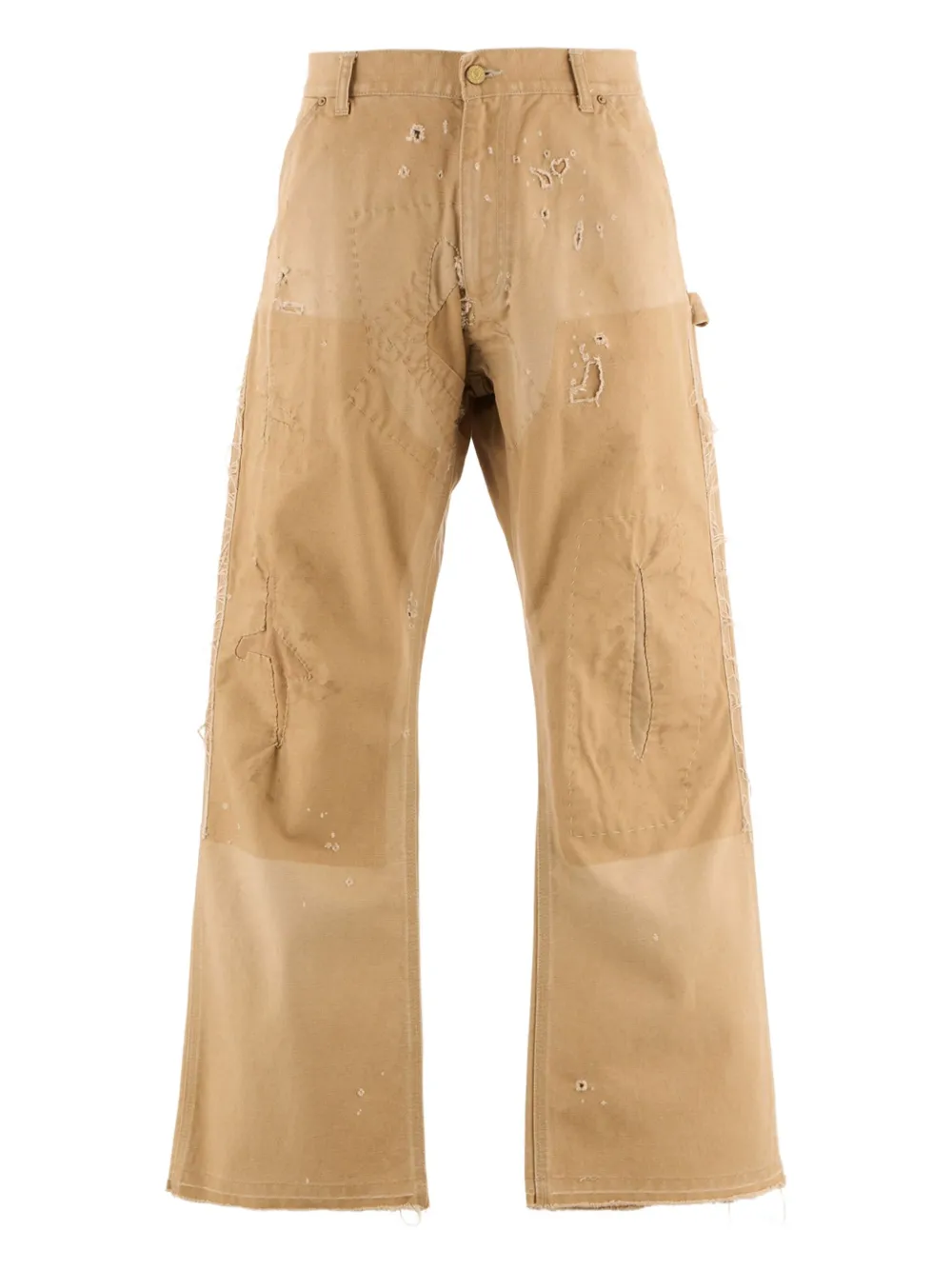 SAINT MXXXXXX distressed-effect trousers | Neutrals | Image 1