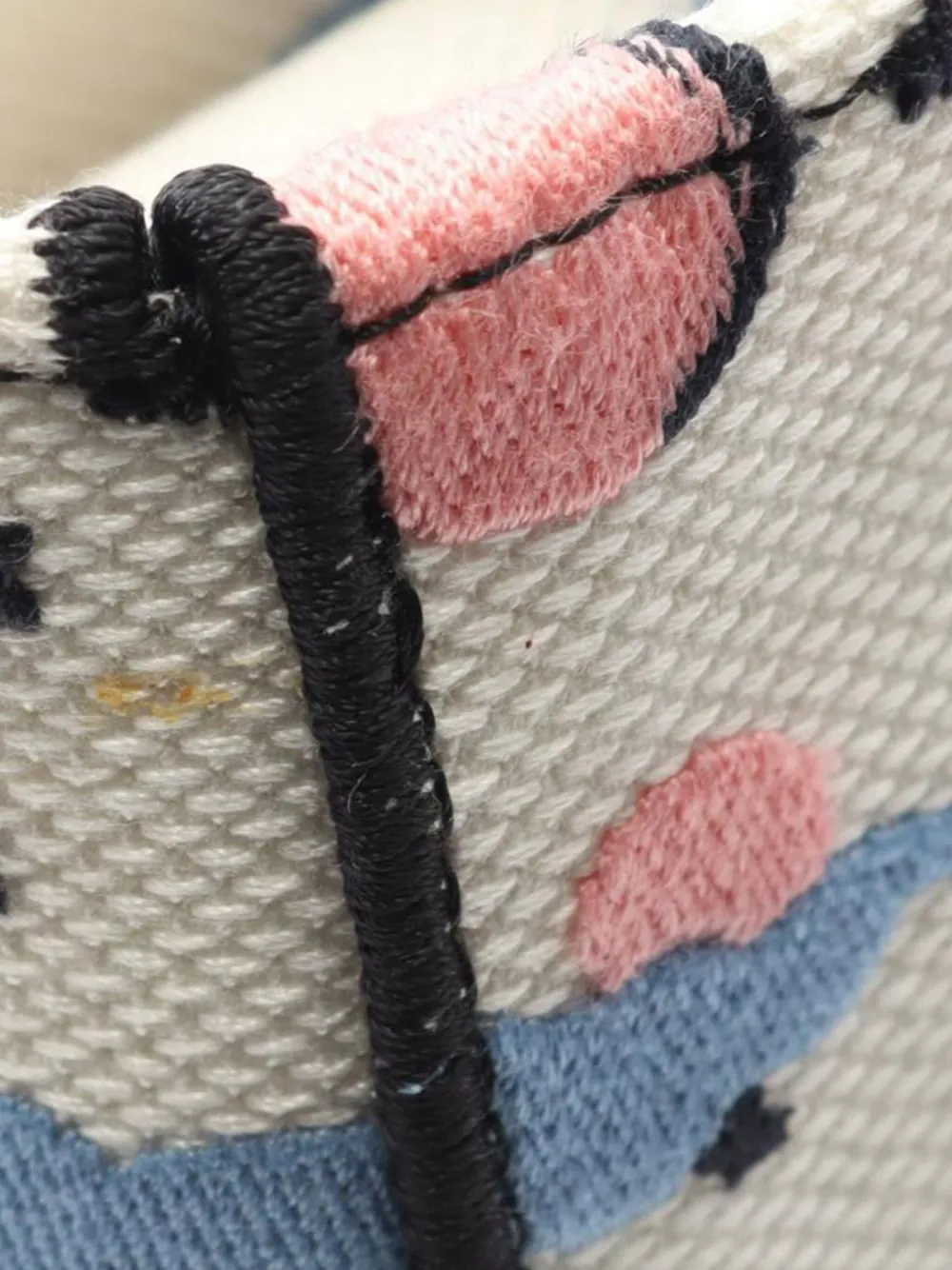 Pre-owned Dior 2021-2025 Medium Embroidered Canvas Ciel De Reve Lady D Lite Satchel In White