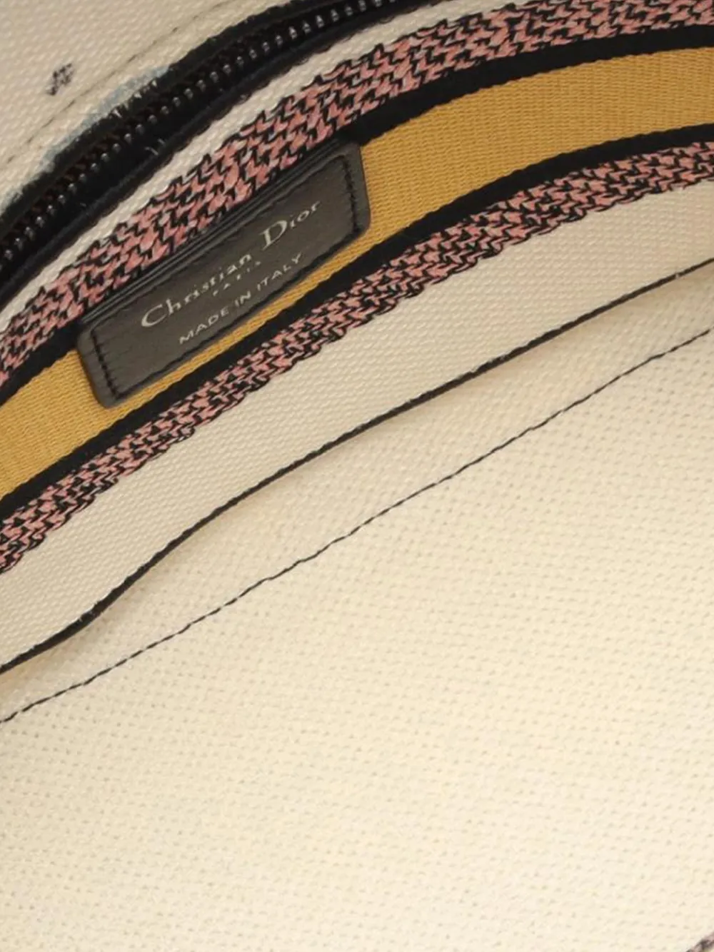 Pre-owned Dior 2021-2025 Medium Embroidered Canvas Ciel De Reve Lady D Lite Satchel In White