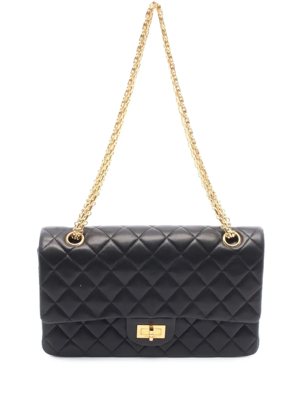 CHANEL Pre-Owned 1997-1999 Reissue 2.55 Quilted Lambskin Double Flap shoulder bag - Nero