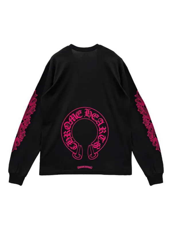 トップス CHROME HEARTS Chrome Hearts horseshoe-print long-sleeve Top | Black | FARFETCH NO