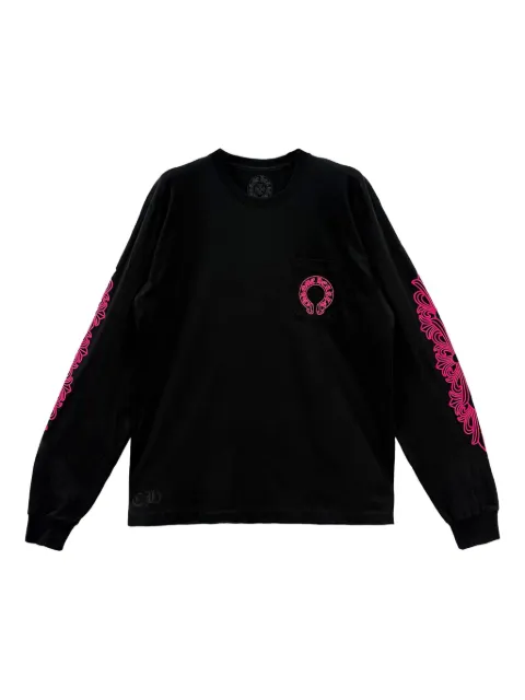 Chrome Hearts horseshoe-print long-sleeve top
