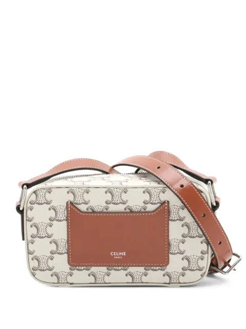 Celine Pre-Owned 2018-2025 Mini Triomphe Coated Canvas Camera Bag crossbody bag