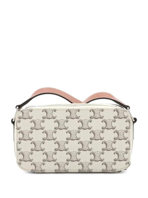 Celine Pre-Owned 2018-2025 Mini Triomphe Coated Canvas Camera Bag Crossbody  Bag White FARFETCH LB