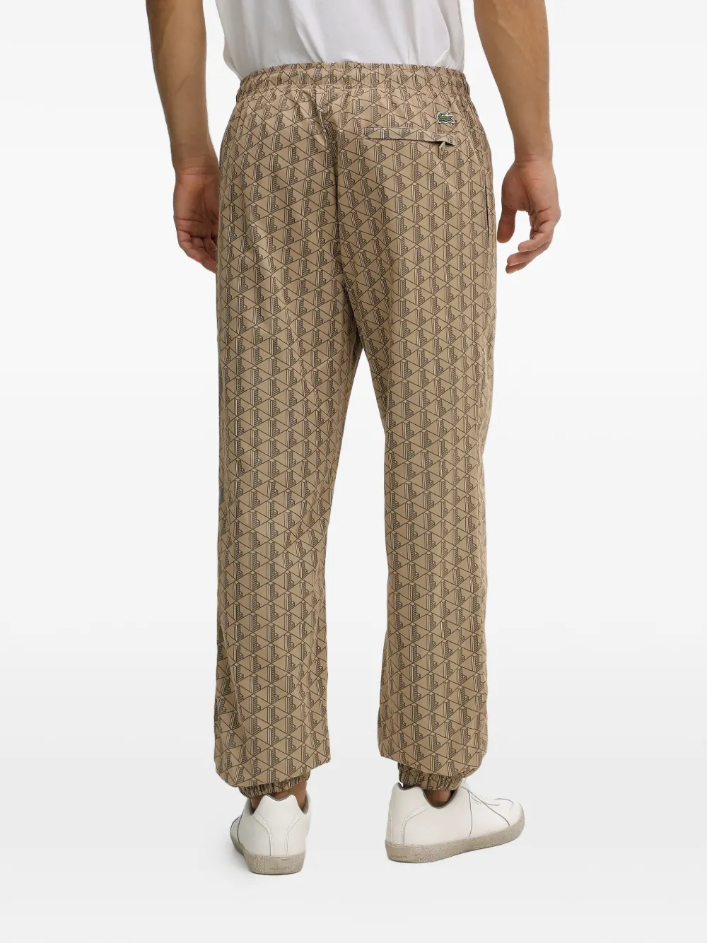 Lacoste Trainingsbroek met geometrische print Beige
