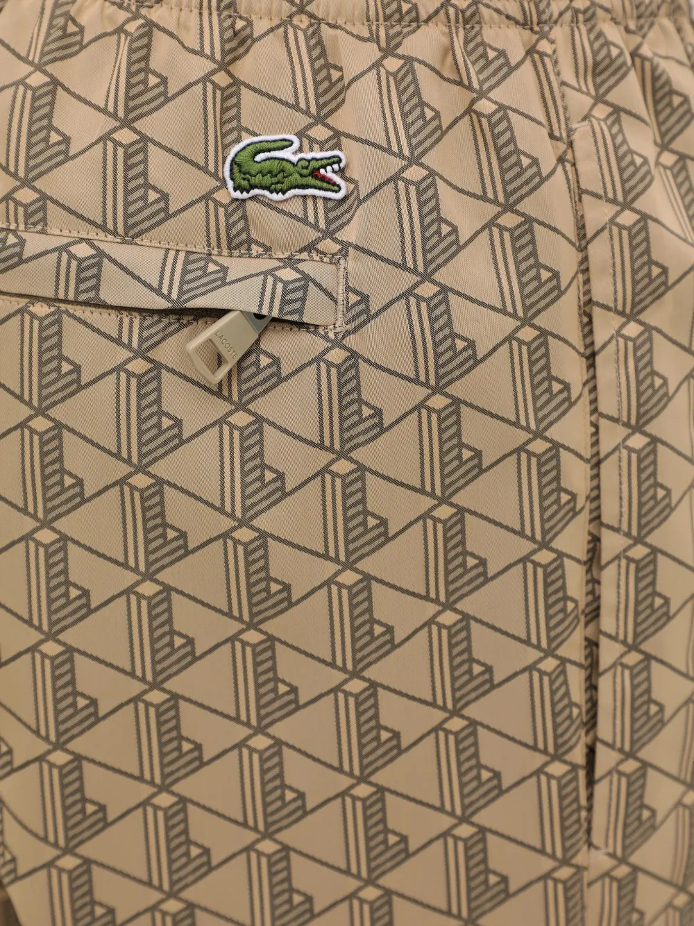 Lacoste Trainingsbroek met geometrische print Beige