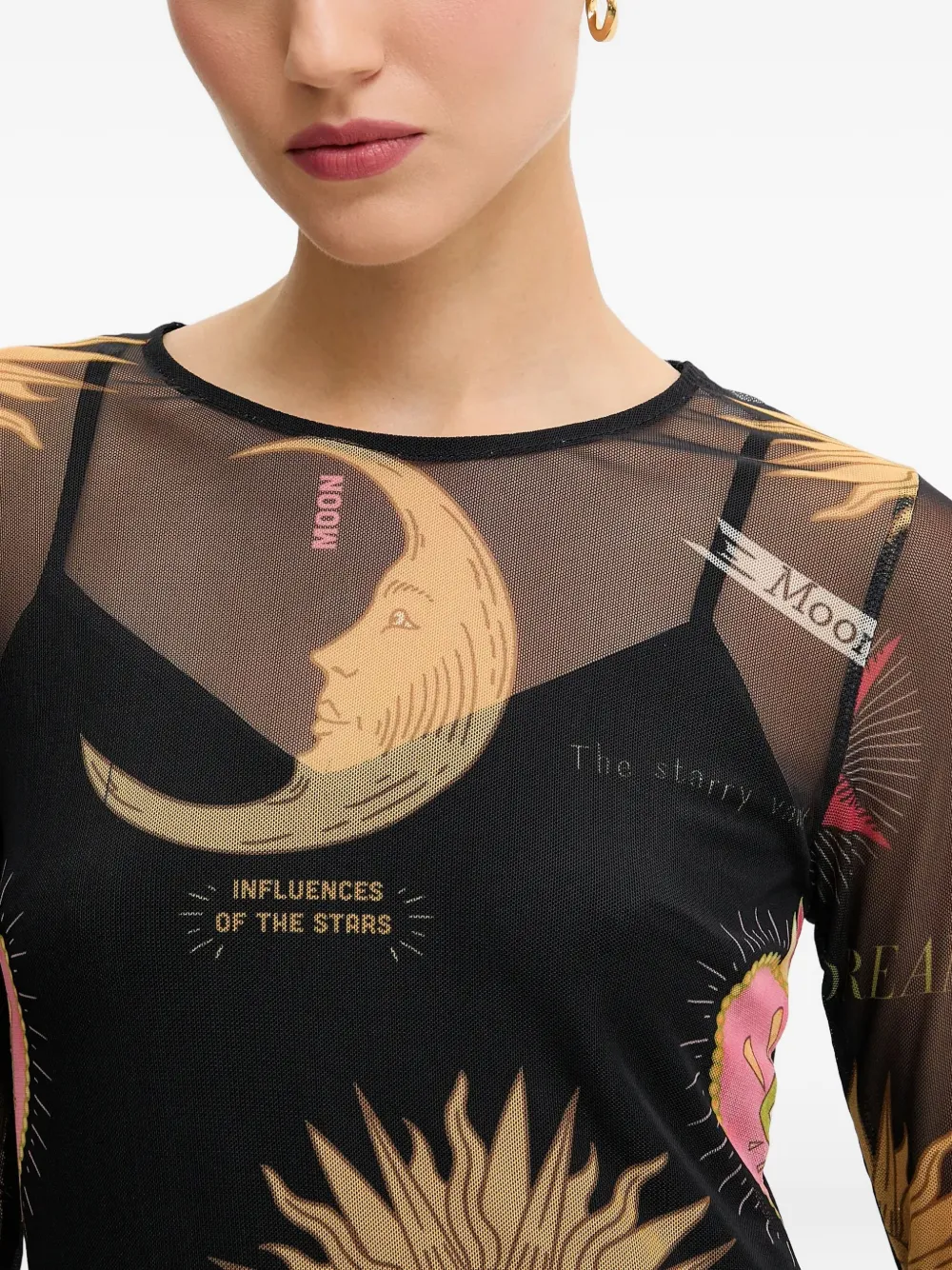 NEVER FULLY DRESSED Midi-jurk met lange mouwen Zwart