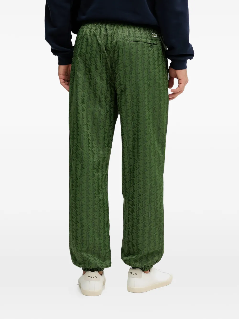  Lacoste Geometric-pattern Track Pants - Green 