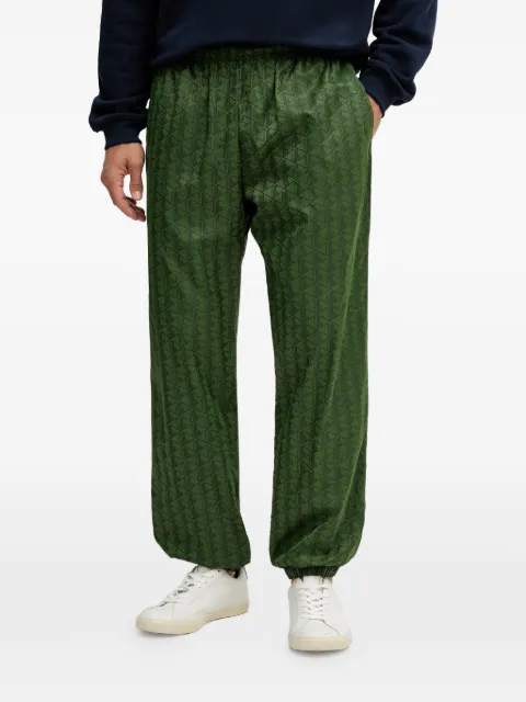 Lacoste geometric-pattern track pants