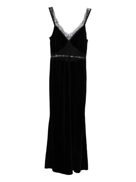 NEVER FULLY DRESSED lace-panel midi dress