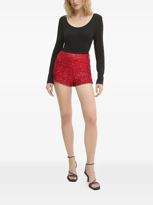 never fully dressed sequin shorts Never Fully Dressed sequin hotpants in gunmetal