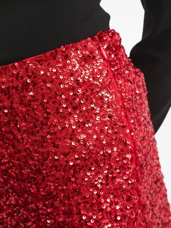 never fully dressed glitter skirt Red Sequin Dorris Skirt main image 1