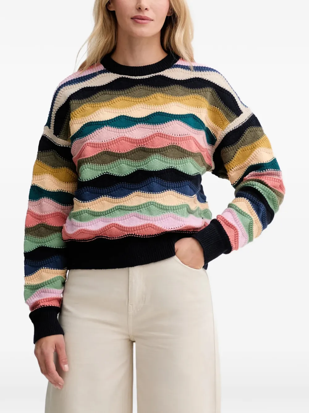 PS Paul Smith striped wave sweater - Nero