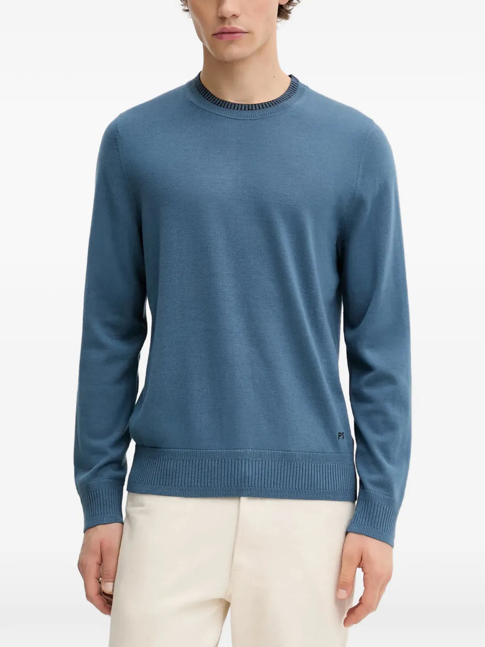 PS Paul Smith crewneck log-detail sweater - Blau