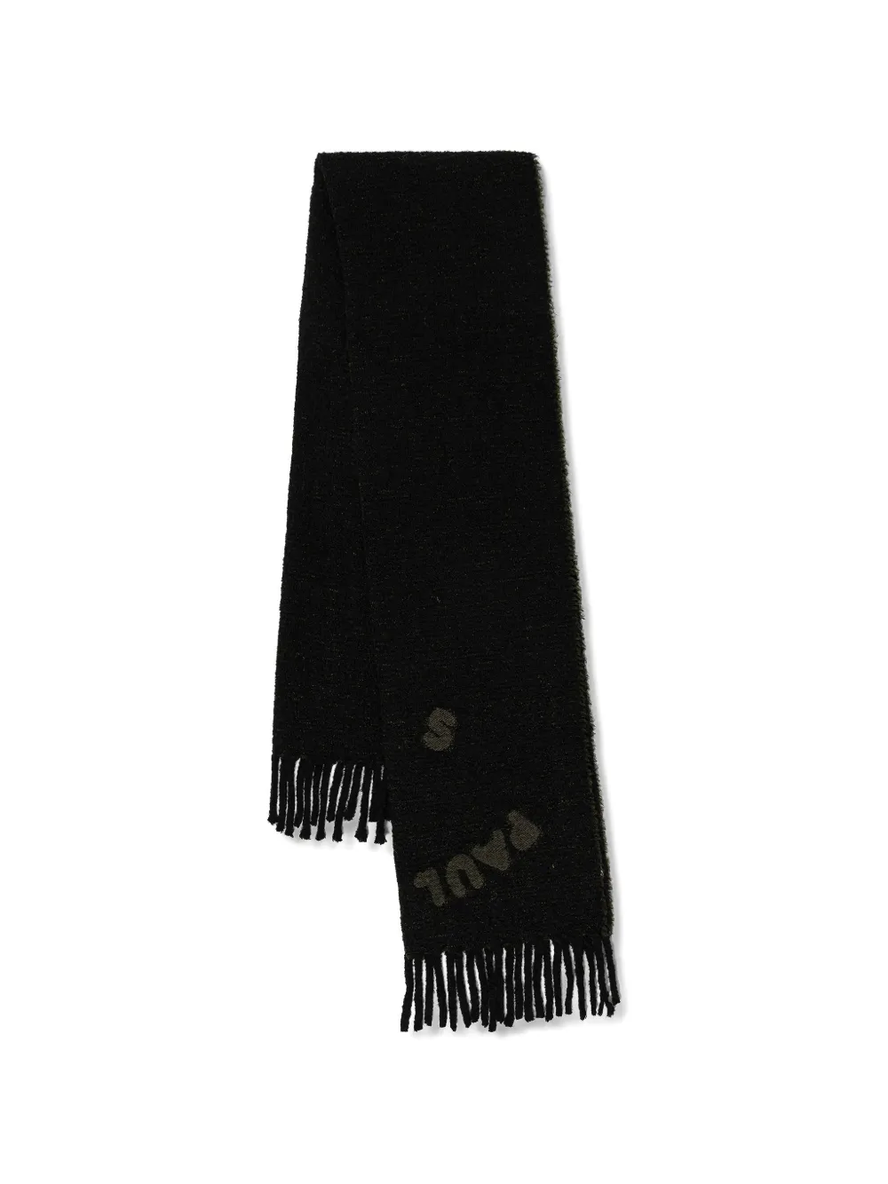 Paul Smith fringed logo scarf - Schwarz