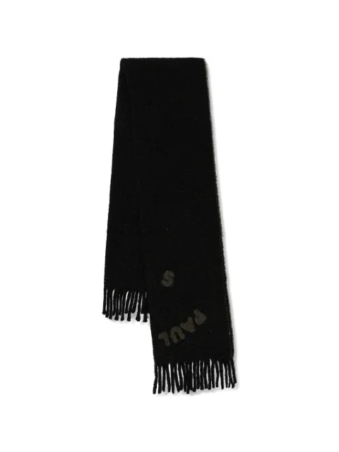 Paul Smith fringed logo scarf